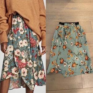 Zara Floral Wrap Skirt